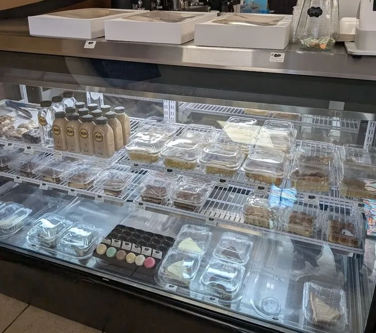 House-made pastries and desserts in the display case