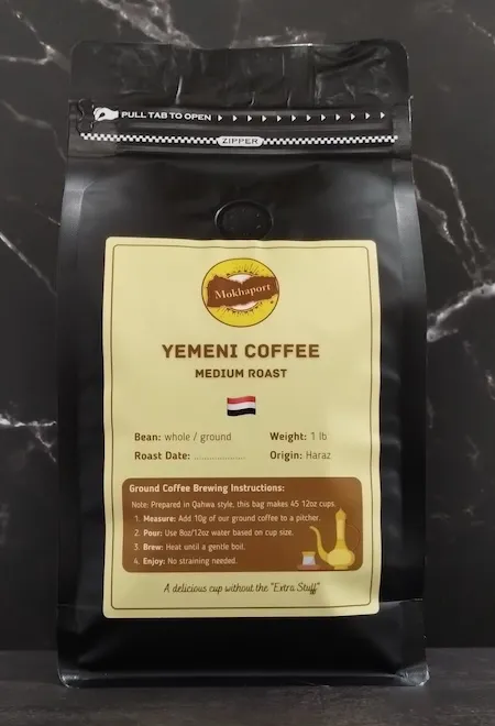 Yemen coffee — 1 lb bag from Mokhaport